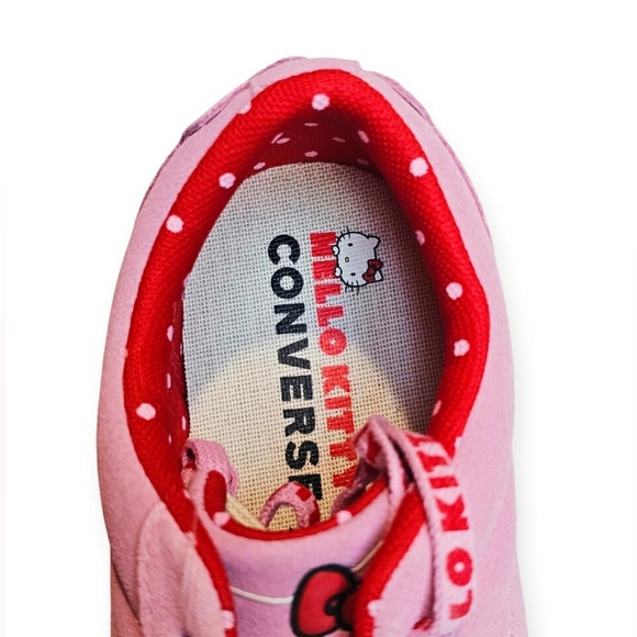 🆕️RARE Converse x Hello Kitty One Star Pink Suede Low Top Lace up Sneakers Shoe - Picture 15 of 16
